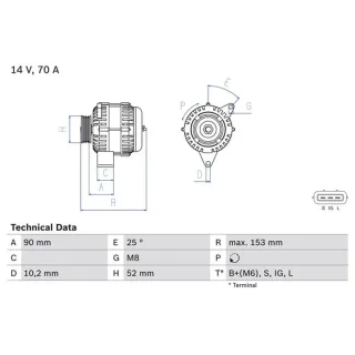 Bosch Lichtmaschine Toyota Camry Carina Picnic Rav
