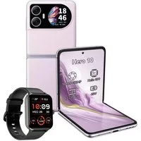 blackview Hero10 klapp handy Ohne Vertrag Flip Zwei Bildschirmen incl. R50 Smartphone (6,9 Zoll, 108 MP Kamera, 6,9", 2.5K, 108MP, Helio G99, 12+256GB, 45W, NFC)