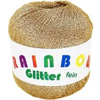 NOGA EFFEKTGARN GmbH Rainbow Glitter fein - feines Glitzer-Bändchengarn auf 25 Gramm Knäuel Effektgarn