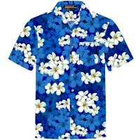 Hawaiihemdshop.de Hawaiihemd Hawaii Hemd Herren Baumwolle Kurzarm Hawaiihemd mit Blüten