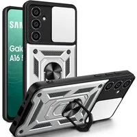 betterfon Handyhülle Panzerhülle für Samsung Galaxy A16 mit Kameraschutz & Ringhalter, Outdoorhülle mit Smartstand, Ringhalter & Silikonkern