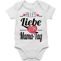 Shirtracer Shirtbody Alles Liebe zum Mama-Tag Herzchen (1-tlg) Muttertagsgeschenk
