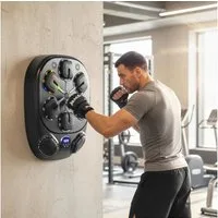 SPORTNOW Boxstation mit Doppel Schlagzonen, Bluetooth, Handschuhen, 9 Geschwindigkeit (LED Boxmaschine, 1-tlg., Music Boxing Machine), für Heimübungen