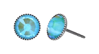 konplott - Ohrstecker mit Schmuckstein blau