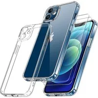 Baker Displayschutzfolie 2 Stück Panzerglas für iPhone iPhone 12, iPhone 12 Mini für iPhone 12, iPhone 12 Mini, (3 Pack), und 1 TPU Handyhülle
