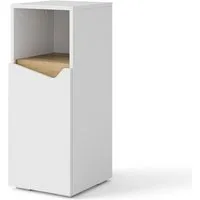Vicco Midischrank Marelle, Weiß/Artisan-Eiche, 30 x 74.5 cm mit Tür und offenem Fach (1-St)