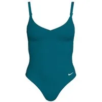 Nike Badeanzug V-NECK ONE PIECE mittlerer Halt, verstellbare Rücken- und Schulterträger