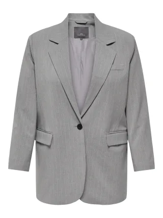 ONLY CARMAKOMA - CARBRIE L/S OVS PINS BLAZER TLR light grey melange - Gr. - 42