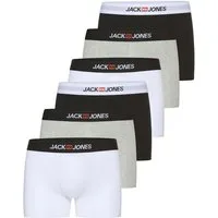 Jack & Jones Trunk JACOLD – Boxershorts mit farbigem Bund im 6er-Pack (Packung, 6-St) Druck, modisch, regular fit, Jersey