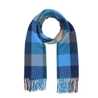 Halsüberkopf Accessoires - 70x180 Schal Karo blau - Gr. - OS