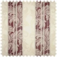 Heiro Stoff AKTION Jacquard Möbelstoff Barock Stripe Bordeaux mit Fleckschutz, Polsterstoff Meterware - Breite:138 cm