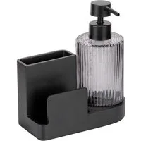 WENKO Küchenorganizer-Set Modell Pina, (Set, 2-tlg), robustes Design, heraunehmbarer Glasspender