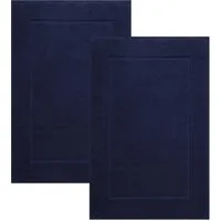 Betz Badematte 2 Stück Badvorleger Premium Badteppich Größe 50x70 cm, unbeschichtet, beidseitig nutzbar, beidseitig nutzbar, Baumwolle, Qualität 650g/m²
