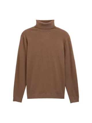 Tom Tailor - Rollkragenpullover mit Kaschmir-Anteil braun - Gr. - XXL