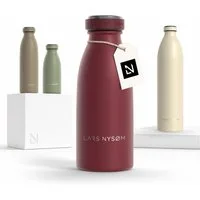 LARS NYSØM Thermoflasche Ren, Isolierflasche mit Vakuum Isolierung: 12h heiß / 24h kühl