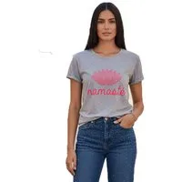Miss Goodlife T-Shirt Miss Goodlife Damen T-Shirt mit Namaste Peace – V-Neck, Rundhals