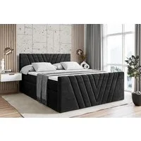 ALTDECOR Boxspringbett ERNINA-Z KING (Multipocket-Matratze H4, H3 Matratze Bonellfederung, Topper, Kopfteil), Doppelbett mit Fußteil