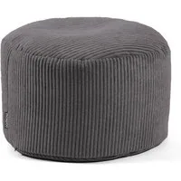 mokebo Pouf Der faule Lenz (rund und aus Cordstoff), Made in Germany, Sitzhocker, Bodenkissen, Fußhocker in Anthrazit