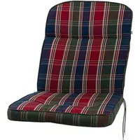 KETTtex Sesselauflage Niederlehner Kreta 8699 rot-blau-grün kariert 100x50x7 cm Dralon