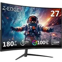 Z-EDGE LED Curved-Gaming-Monitor (69 cm/27 ", FHD 1920x1080 px, HD, 1 ms Reaktionszeit, 180 Hz, LCD, 1500R)