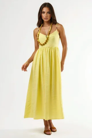 A-Linien-Midi-Kleid mit Accessoire-Detail