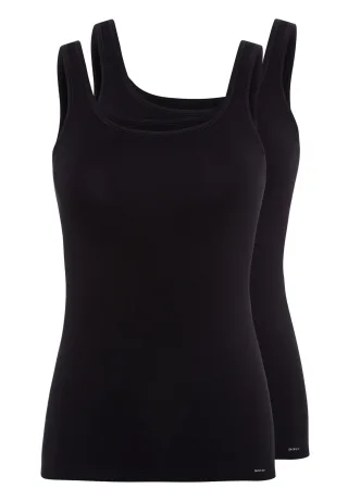 SKINY - Skiny Damen Tanktop Doppelpack Cotton Advantage black - Gr. - 36
