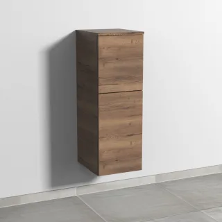 Sanipa 3way Mittelschrank mit 1 Tür und 1 Auszug, Eiche-Tabak, SM12550 SM12550