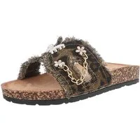 Ital-Design Stylische Sandalen mit Komfort und Eleganz Pantolette (89322693) Flach Pantoletten in Braun
