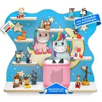 stadtecken Kinderregal groß, geeignet für Toniebox 2 und ca. 50 Tonies, Packung, Perfekte Aufbewahrung im Kinderzimmer