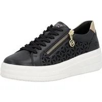 Remonte Plateausneaker Halbschuh, Schnürschuh mit Perforation und seitlichem Reißverschluss
