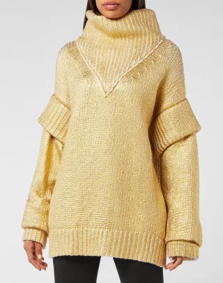 Rollkragenpullover Hexagon