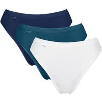 sloggi Taillenslip Basic+ Tai (3er Pack) mit hohem Beinausschnitt, Cotton-Mix, glatte Nähte