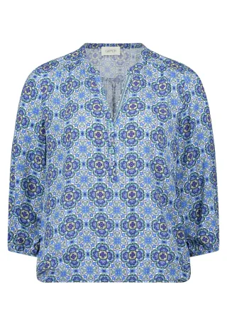 CARTOON - Casual-Bluse Blau/Grün - Gr. - 44