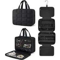 Coonoor Kosmetiktasche Groß Kulturbeutel zum Aufhängen, Kulturtasche für Damen, Damen Reise Schmuck Organizer, Puffy Makeup Cosmetic Bag Organizer