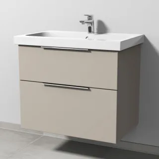 Sanipa 3way Waschtischunterbau zu Geberit iCon Light Waschtisch mit 2 Auszügen, Kaschmir-Matt UP5741U