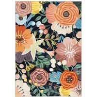 Floordirekt Teppich Tropica, moderner Wohnteppich mit tropischem Blumenmuster, rutschfest, rechteckig, langlebig & farbbeständig, kräftige Farben für alle Räume, 160x230 cm
