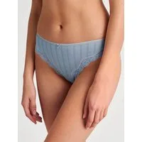 CALIDA Slip Etude Toujours Nadelstreifen-Optik, florale Spitze, Regular-Cut, Jacquard, elastisch