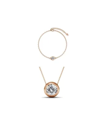 Geburt Mond Set - Rose Gold und Kristall