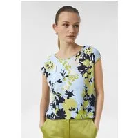 comma Kurzarmshirt T-Shirt Blusenshirt im Fabricmix