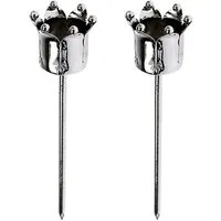 Florists Products Kerzenhalter Eleganter Deko-Kerzenhalter in Kronenform aus Metall, 4 Stück