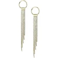 Ella Jonte Paar Ohrstecker, Edle elegante Wasserfall-Ohrringe in gold mit funkelndem Strass