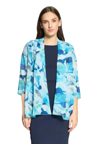 Vera Mont - Blusenjacke Light Blue/Dark Blue - Gr. - 46