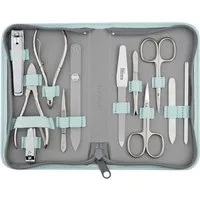 marQus Maniküre-Pediküre-Set 12 Teile in Echt Leder Etui handlich und weich, 12-tlg., Komplett Kit mit allem für die Hand- und Fußpflege, Nagelset