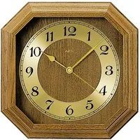AMS Funkwanduhr F5864/4 (Quarz,Holz,Eiche,Wohnzimmer,Esszimmer,Made in Germany,Büro, Flur)