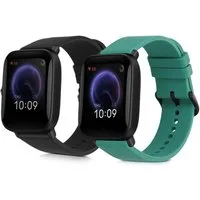 kwmobile 2x Uhrenarmband für Huami Amazfit Bip U / Bip U pro Armband Smartwatch, 2-tlg., Fitnesstracker Band Set aus TPU Silikon - Ersatzarmband Smartwatch