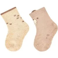 Sterntaler® Basicsocken ABS Krabbelsocken 2er-Pack Bär (2-Paar, 2er-Pack)