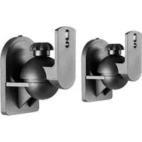 RICOO Lautsprecher-Wandhalterung Lautsprecher Set Halterung schwenkbar neigbar LH028-B, (Set 2 Stk. Box Speaker Halter schwarz, 1-tlg., 2x universal Wandhalter für Lautsprecher Boxen schwenkbar neigbar, 2x Lautsprecher Wandhalterungen 2,5 kg Belastba