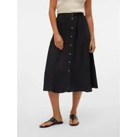 Vero Moda Maxirock VMMELANEY HW BUTTON CALF SKIRT WVN NOOS