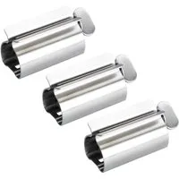Maximex Tubenquetscher Tubenpresse EDELSTAHL (3 St), Edelstahl, mit Stehfunktion, für Zahnpasta-, Creme- & Lebensmitteltuben