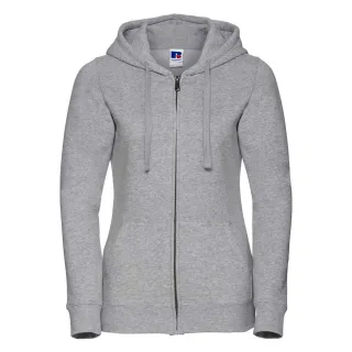 Russell - "Authentic" Kapuzenpullover Durchgehender Reißverschluss für Damen (Helle Oxfordfarbe)